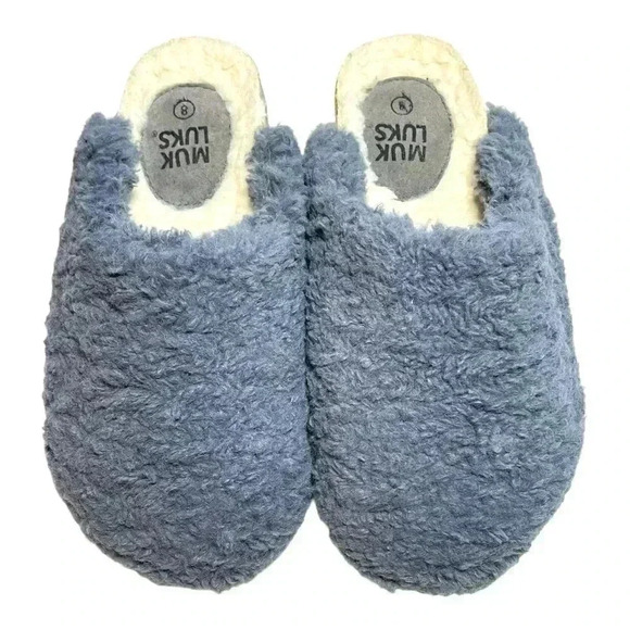 Women’s Muks Luks Hermione Plush Memory Foam Insoles , Grey, Size 8, Brand New - Picture 1 of 5